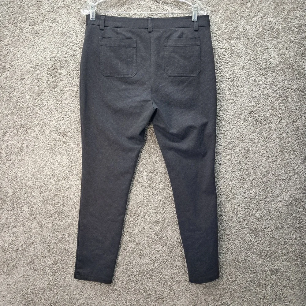 Andrew Marc Mens Slim Fit Stretch Trousers Dark Grey Dress Pants Size 34x29